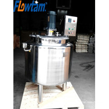 stainless steel electric heating mixing tank with top entry blender